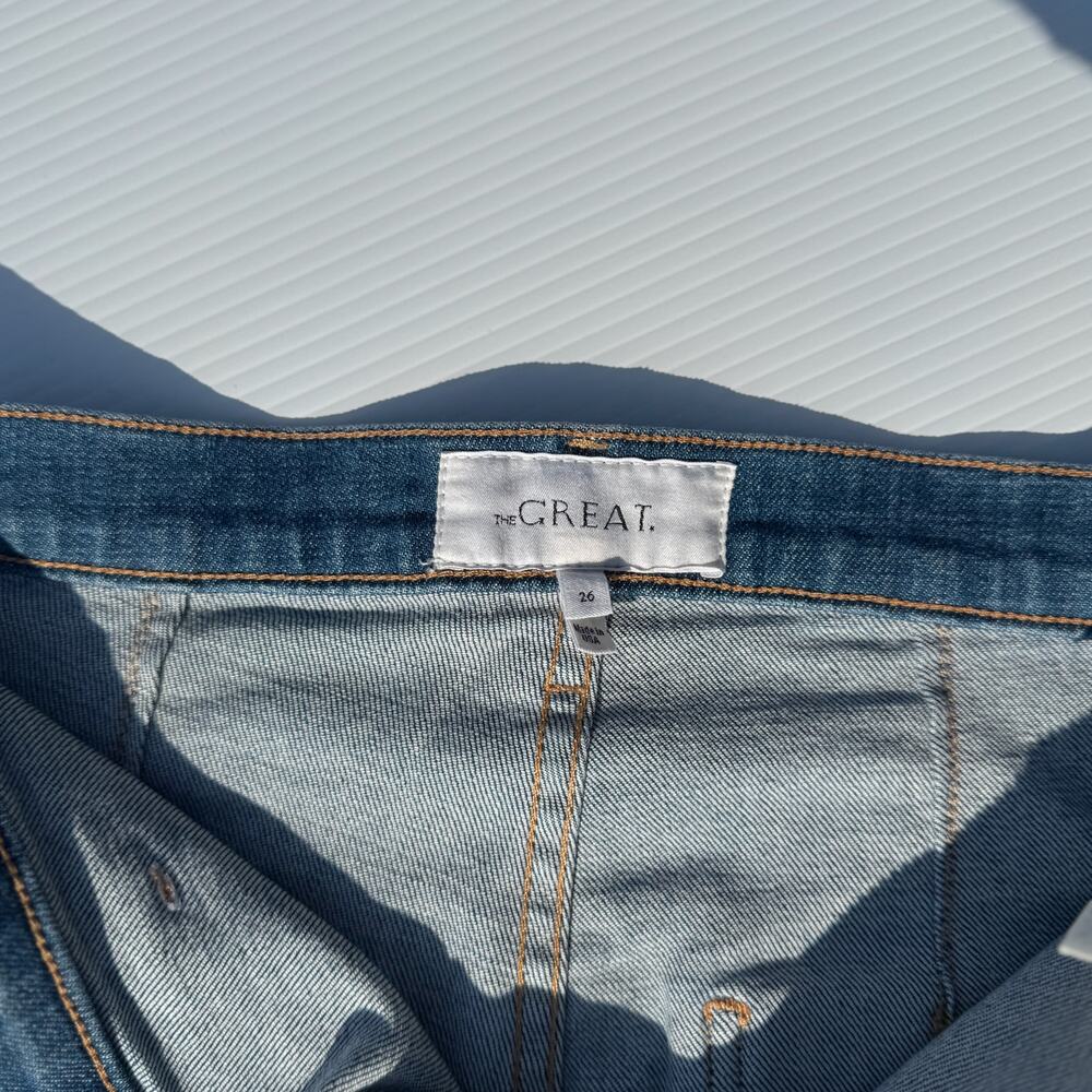 The Great. Sea Wide Leg High Rise Crop Jeans Women’s 26 Retro Boho Coastal Euro - Picture 9 of 15